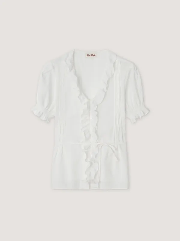Petit Frill Blouse - Ivory
