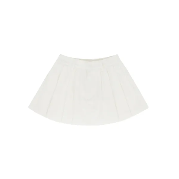 [2차] Shirring Corduroy Mini Skirt (cloud white)