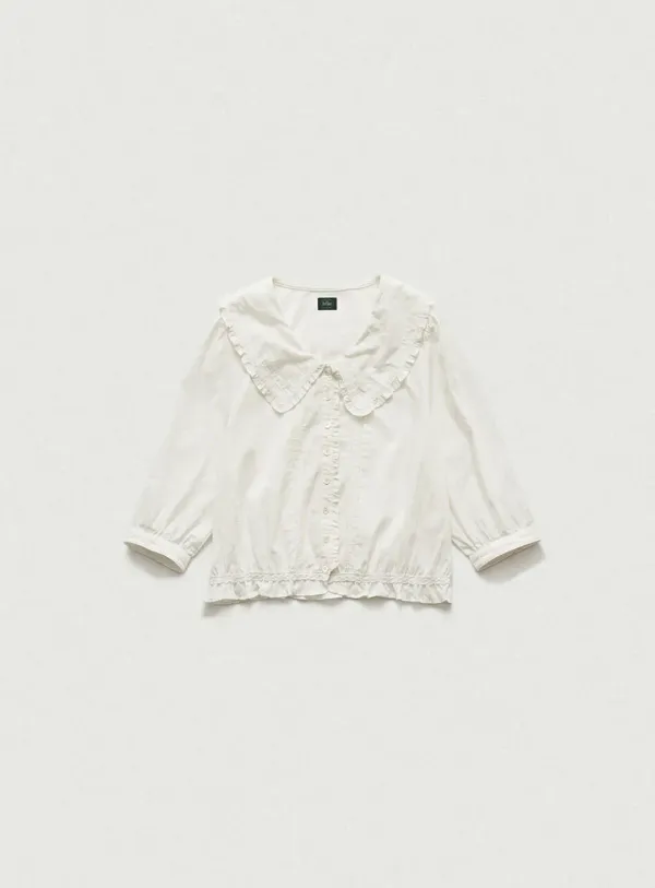 Cottage Ruffle Blouse_White