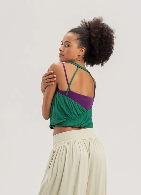 Twist halter cover top_Cadmium Green