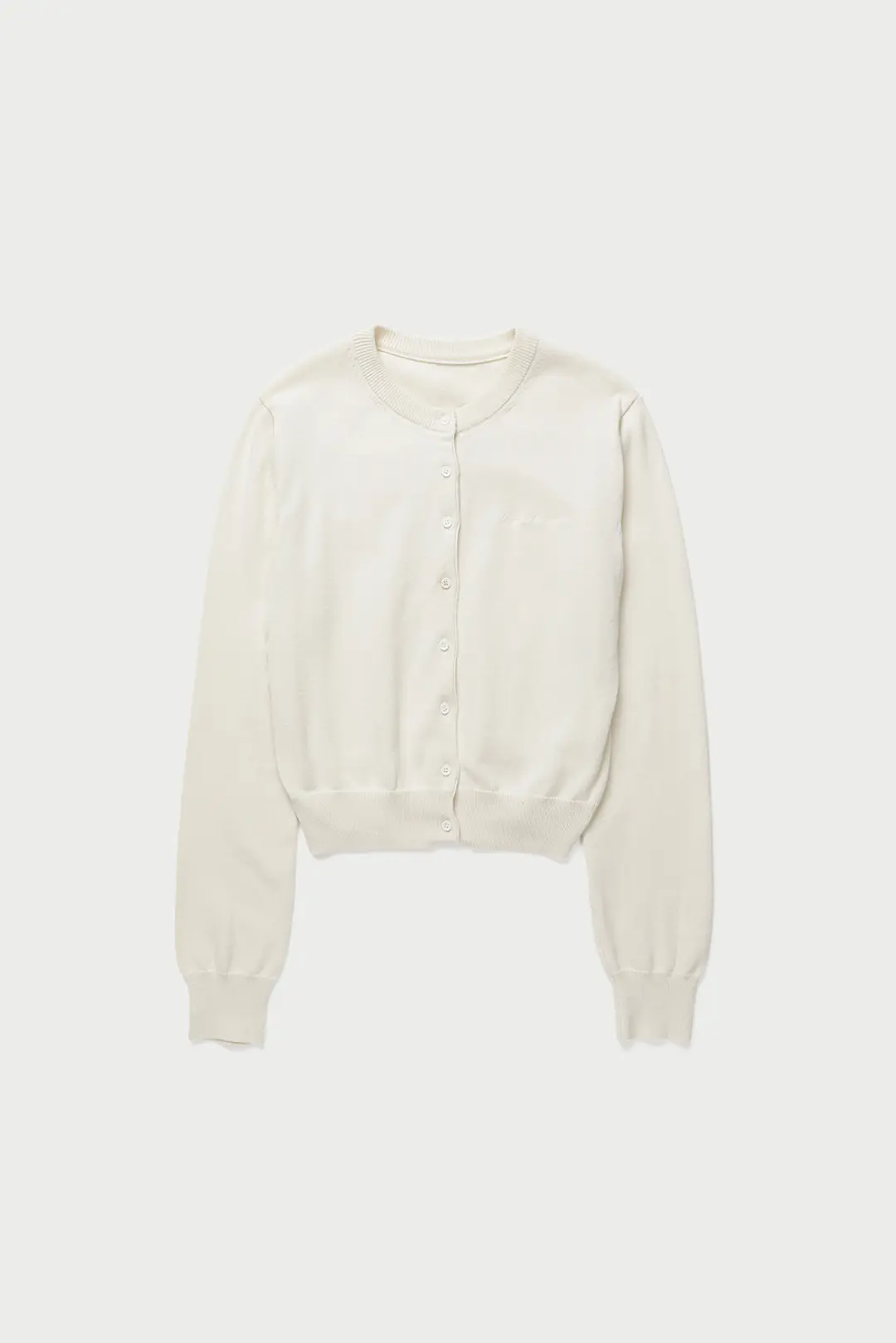 위드아웃썸머 Slim round cardigan_cream 상품 이미지 3