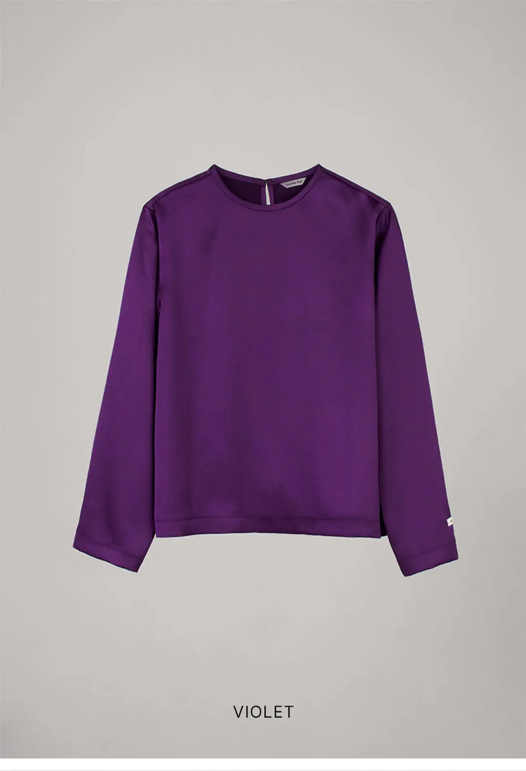 오버듀플레어 BASIC SATIN BLOUSE_VIOLET 상품 이미지 3