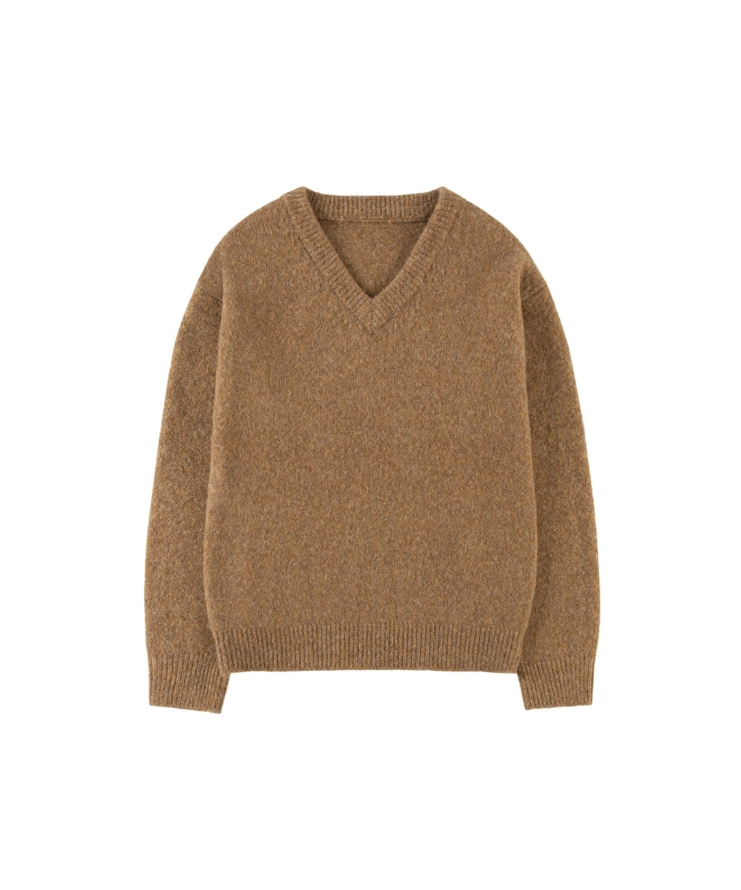 반원 아뜰리에 KN4274 울 블렌드 브이넥 니트_Camel brown 상품 이미지 3