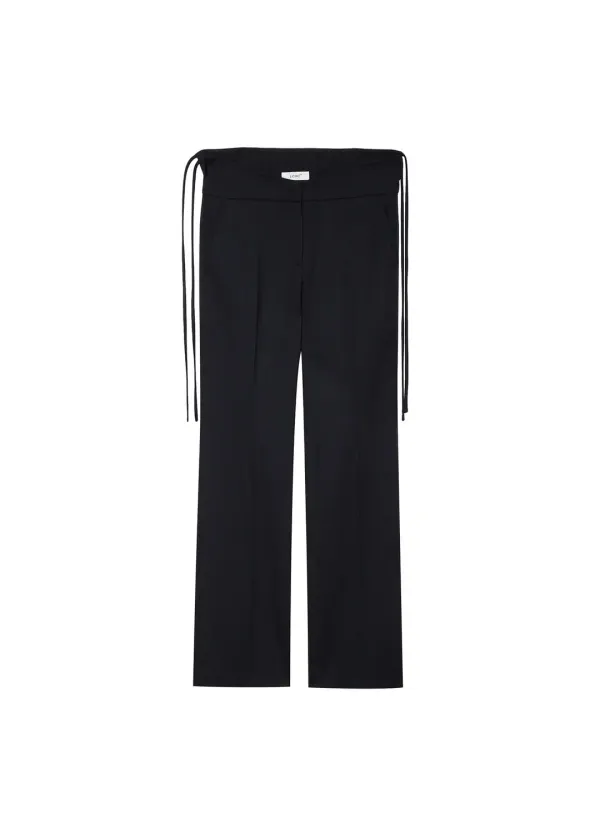 STRIPED SLIM TROUSERS (DARK NAVY)