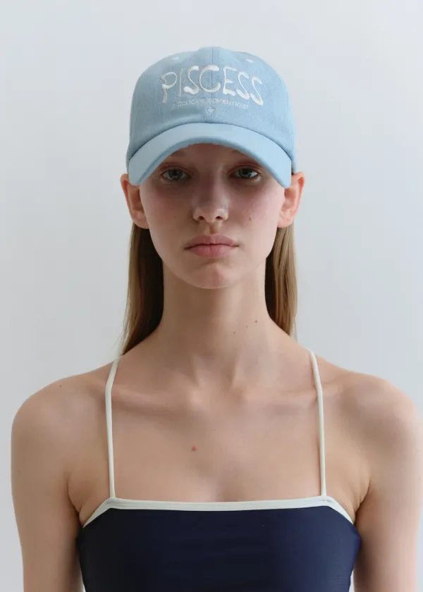 PISCESS Logo Graphic Cap_Light Blue