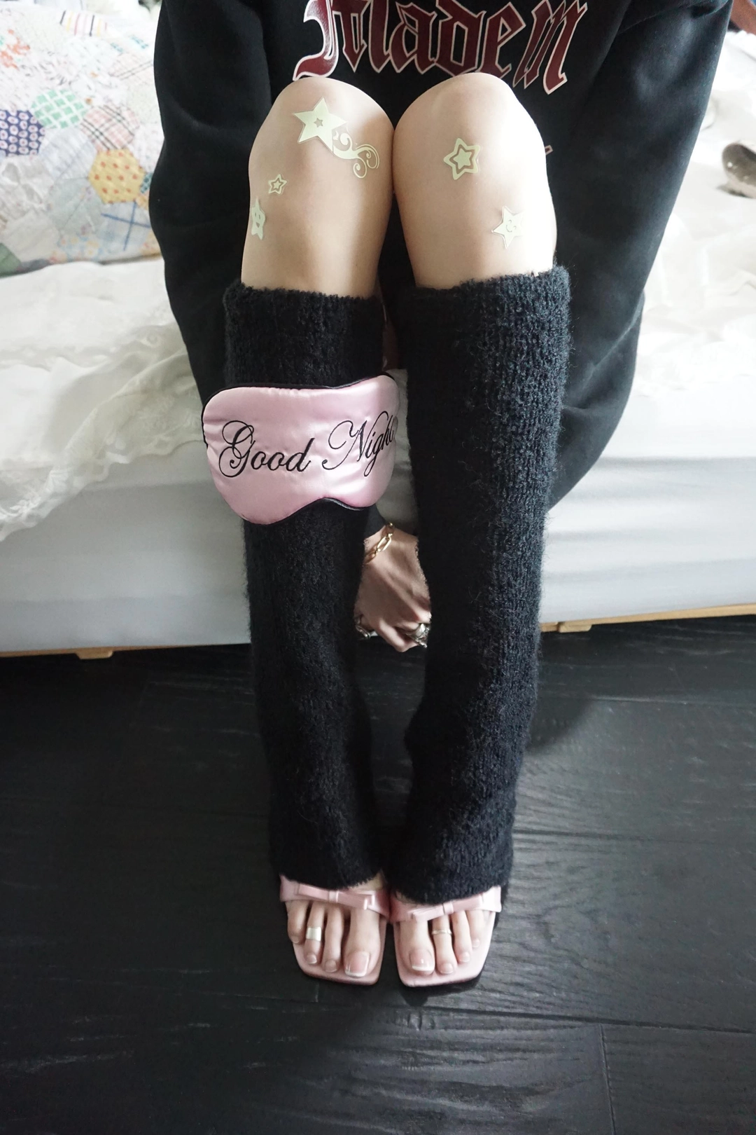 스컬프터 Button Back Leg Warmers Black 상품 이미지 3