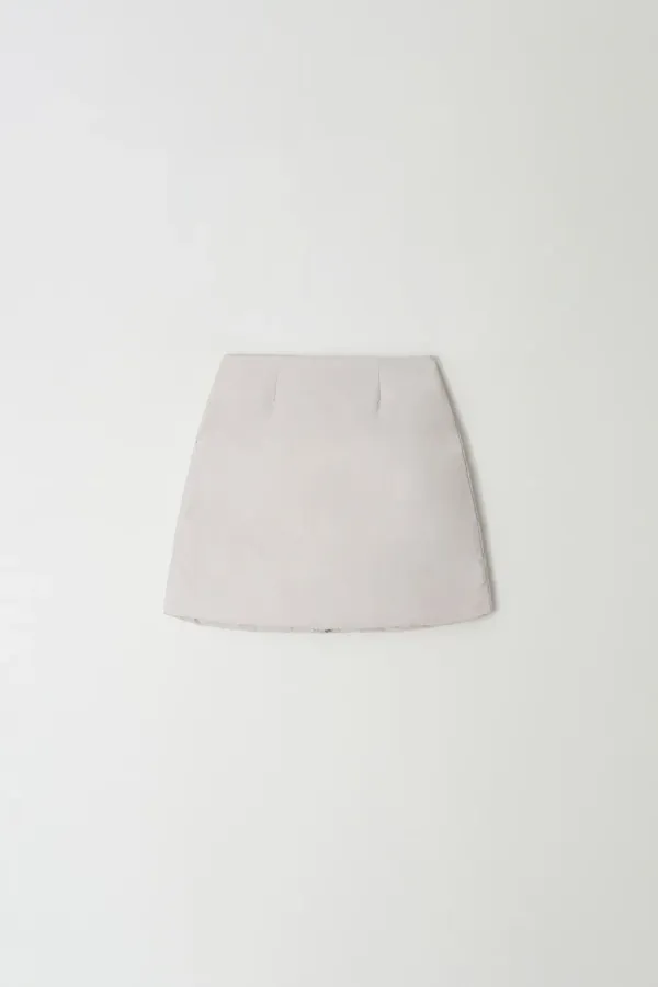 Zippered Padded Skirt (light gray)