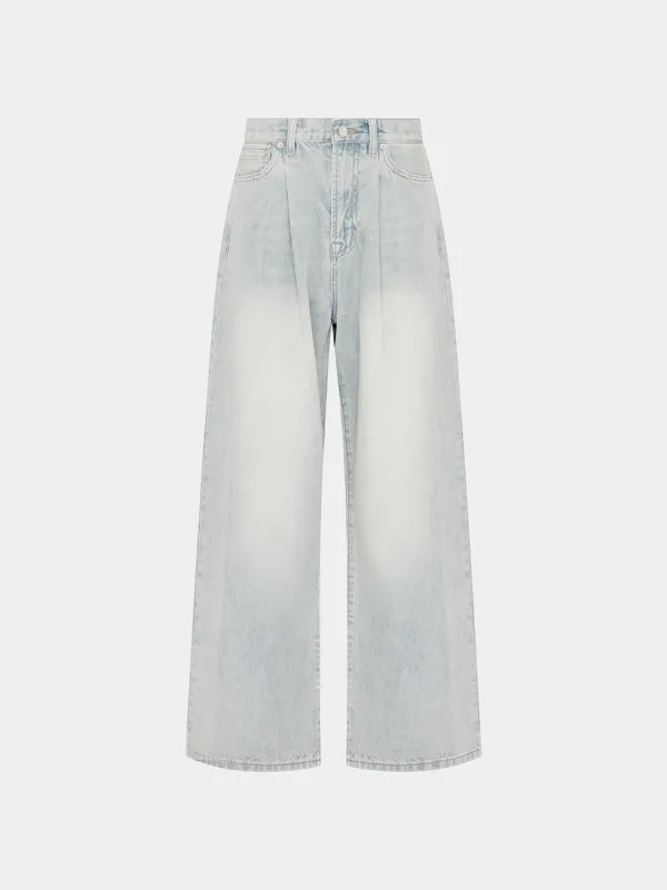 Lahita pintuck wide DN - Washed blue