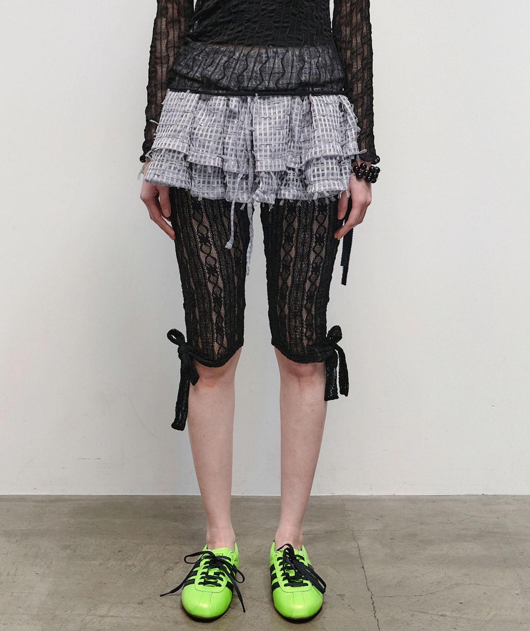 타입서비스 Lace Strap Leggings [Black] 상품 이미지 2