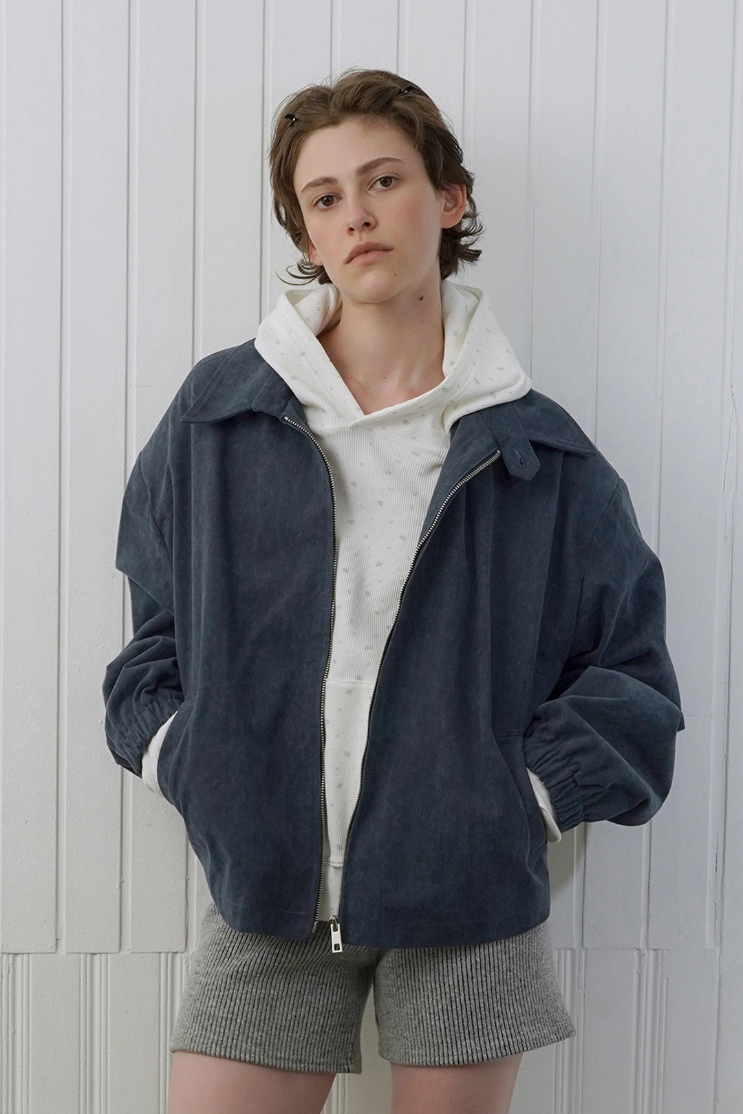 위드아웃썸머 [이나pick] Field cotton jacket_navy 상품 이미지 2