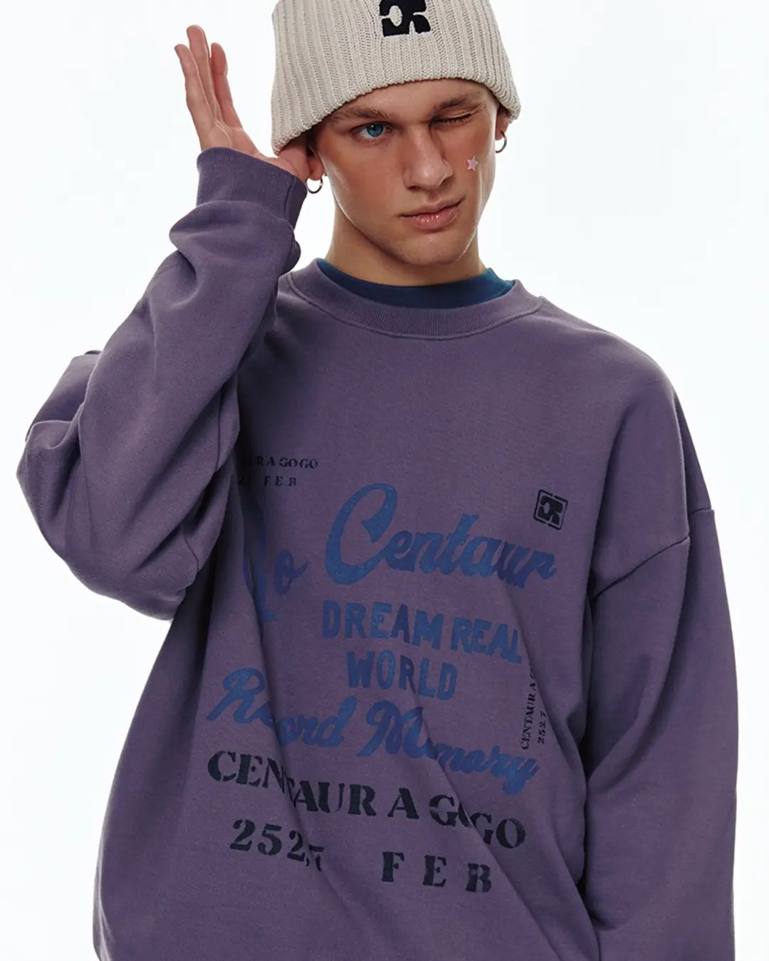 센토르 CENTAUR GOGO SWEATSHIRT_PURPLE 상품 이미지 2