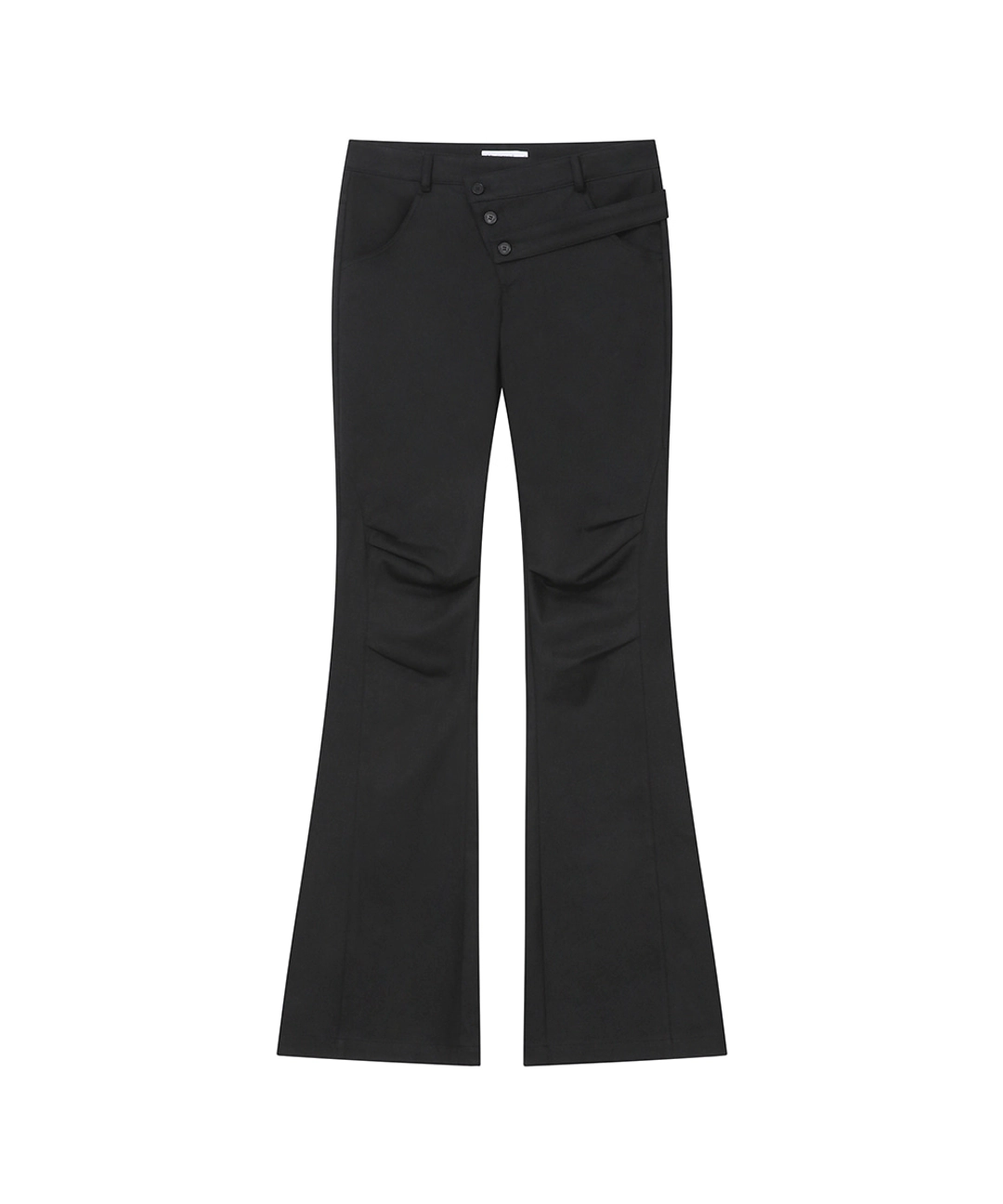미세키서울 Diagonal strap bootcut pants BLACK 상품 이미지 1