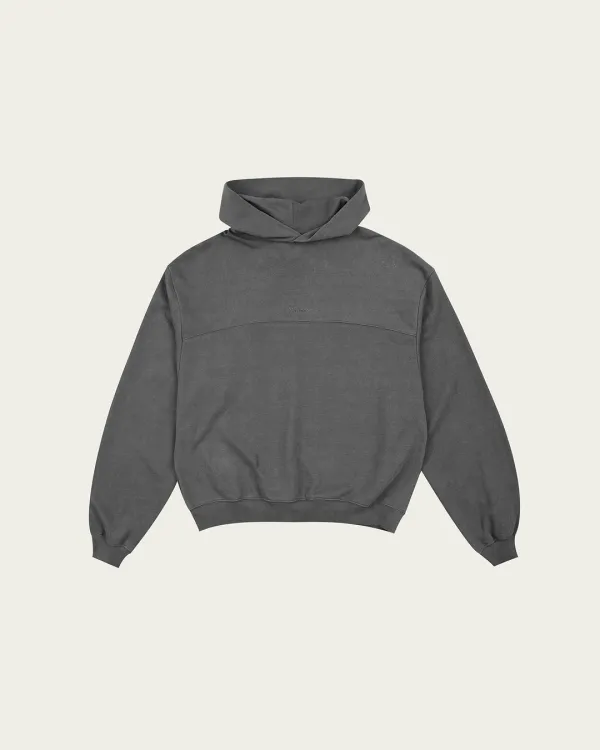 (9차) Mark Line Hoodie - Charcoal