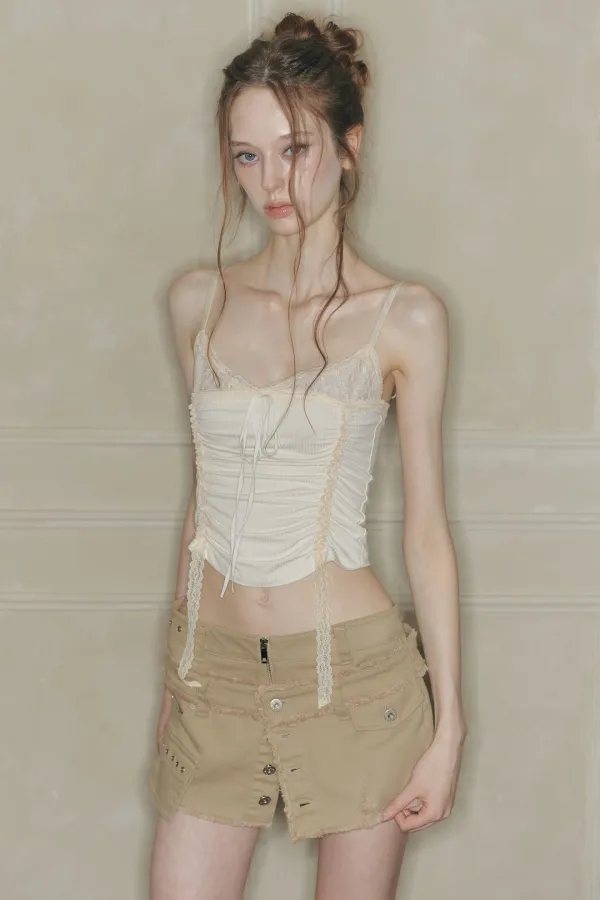 DUSK LAYERED SKIRT beige