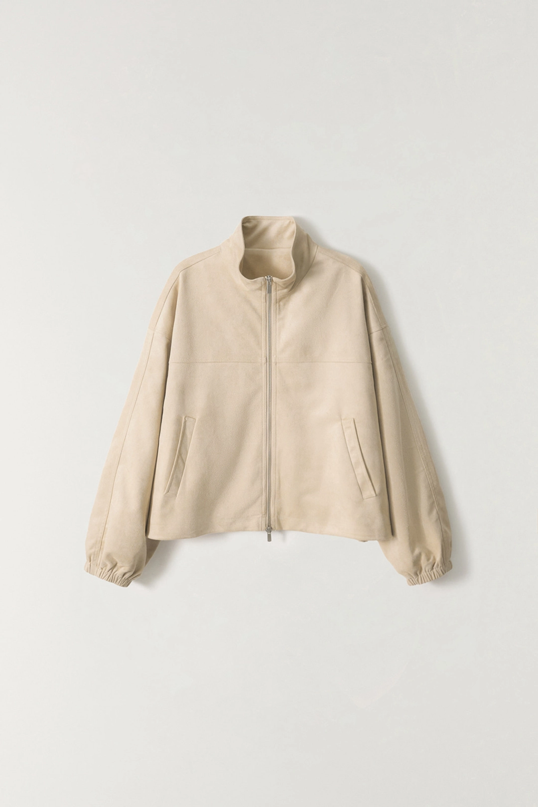 더라우스트 스웨이드 크롭 블루종 BEIGE 상품 이미지 3