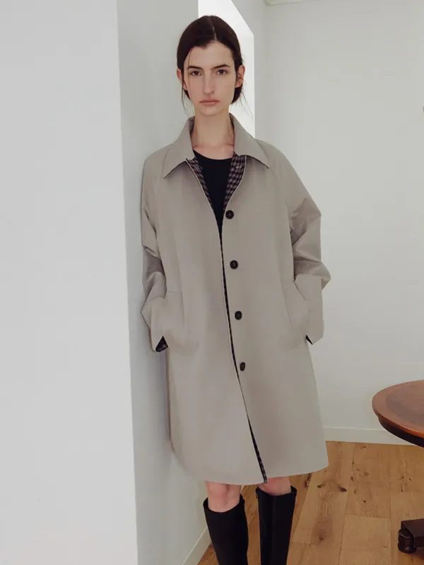 MAC CHECK REVERSIBLE COAT_BEIGE
