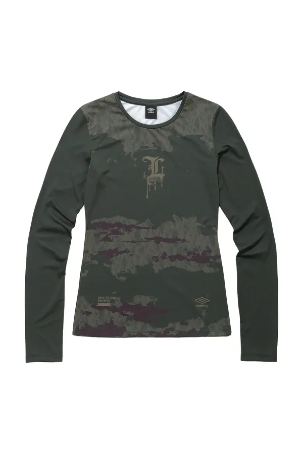 [UMB X LEEY] Graphic Inner Top Khaki