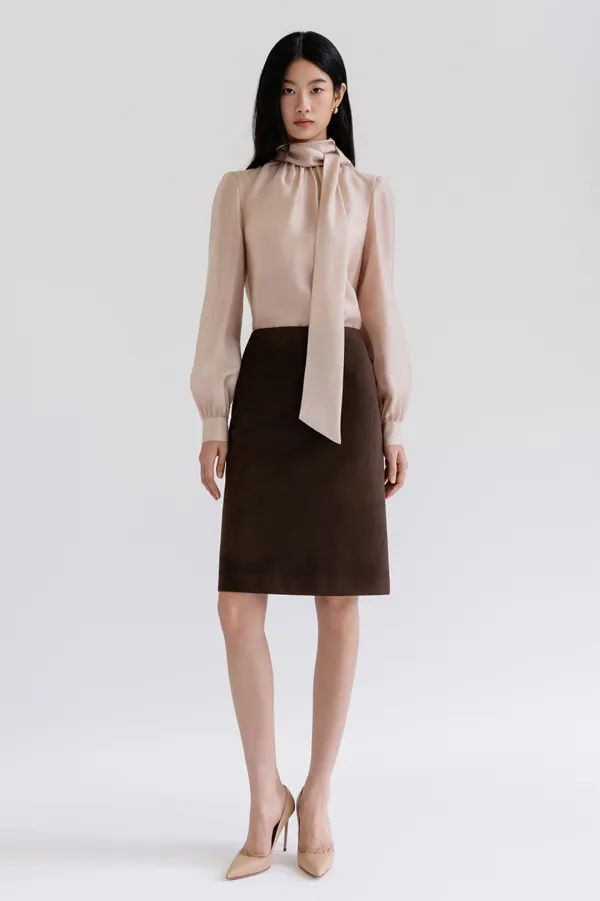 NO.36 SKIRT - DARK BROWN