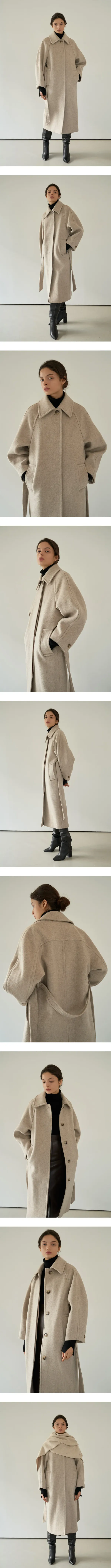 TTW CASHMERE SINGLE BUTTON COAT_OATMEAL