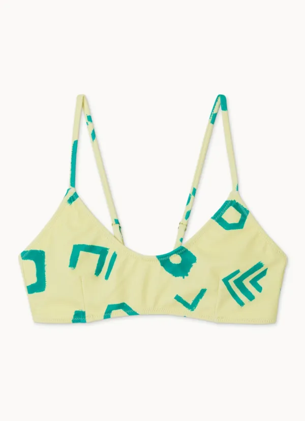 Triangle swim top_Yellow Multi