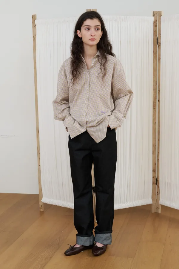 BLEND CHECK SHIRT_purple