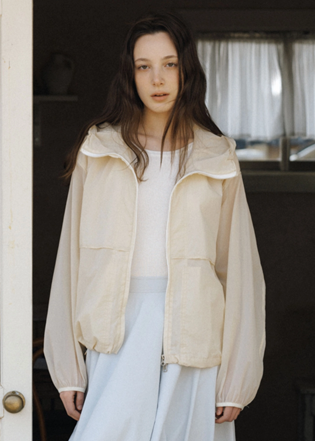 더라이 Hooded Windbreaker(Light Yellow) 상품 이미지 2