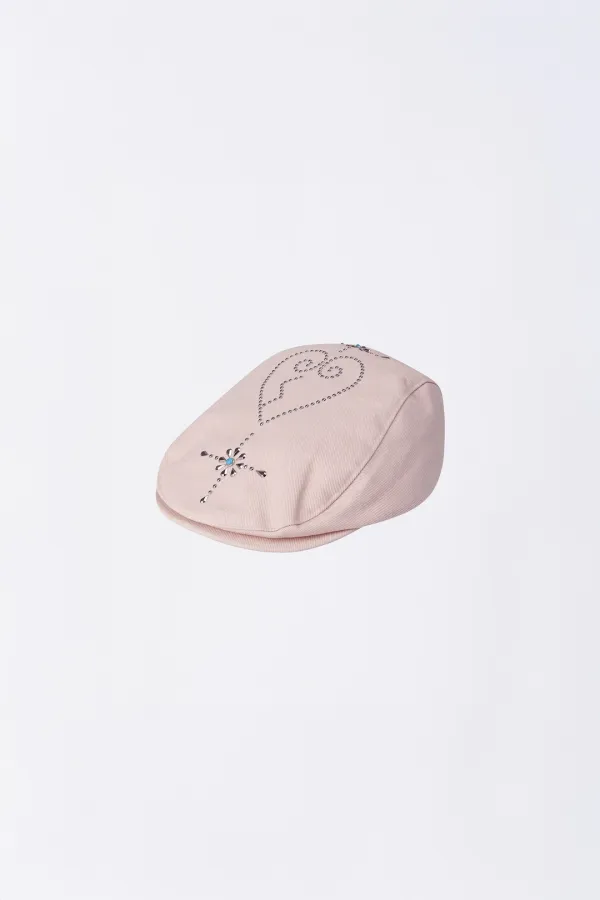 Boho Stud Hunting Cap Dusty Pink