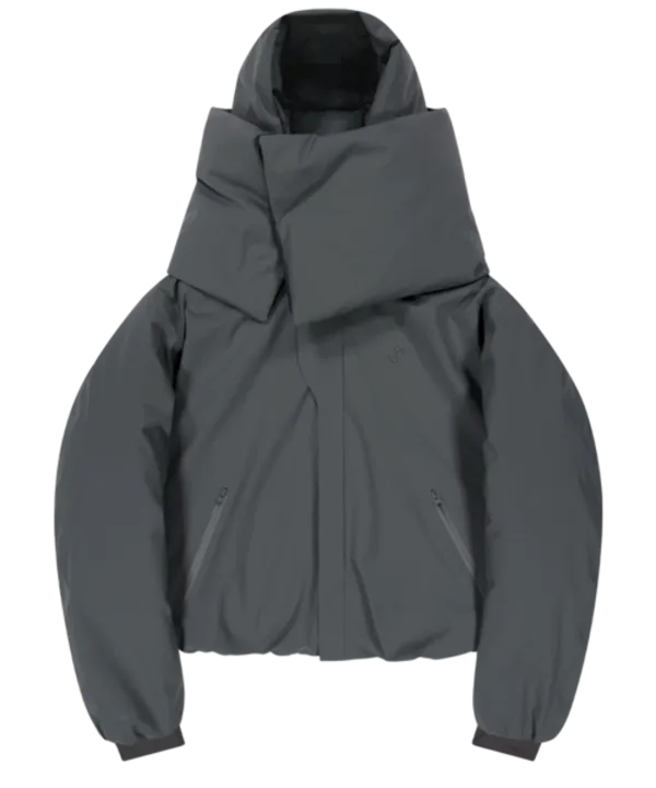 [11월 중순 순차출고] Detachable Muffler Down Jacket / Charcoal