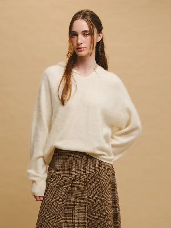 JERRY cashmere silk wholegarment hood knit_3colors