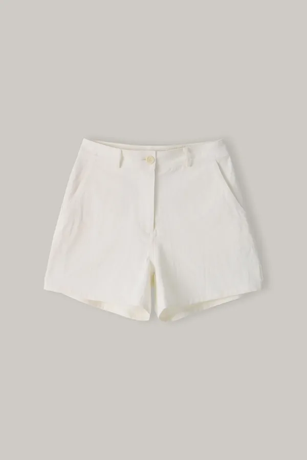 Side-Tab Shorts (Ivory)