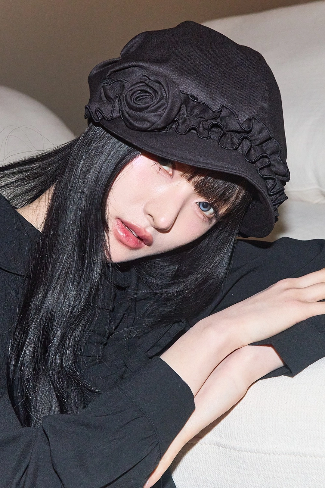 일리고 플레르 러플 헌팅캡 블랙 상품 이미지 2