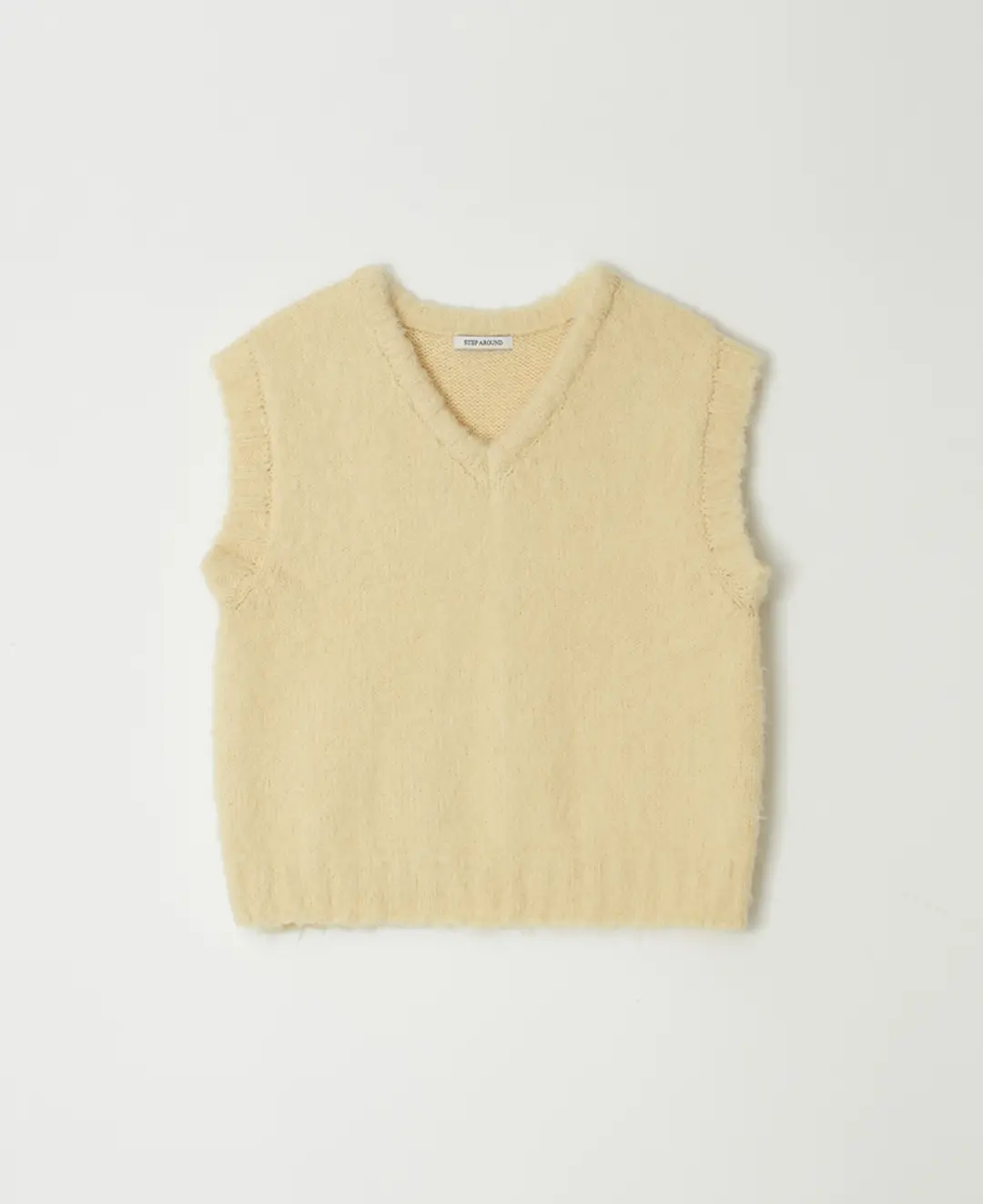 스텝어라운드 Brushed Knit Vest_BUTTER CREAM 상품 이미지 2