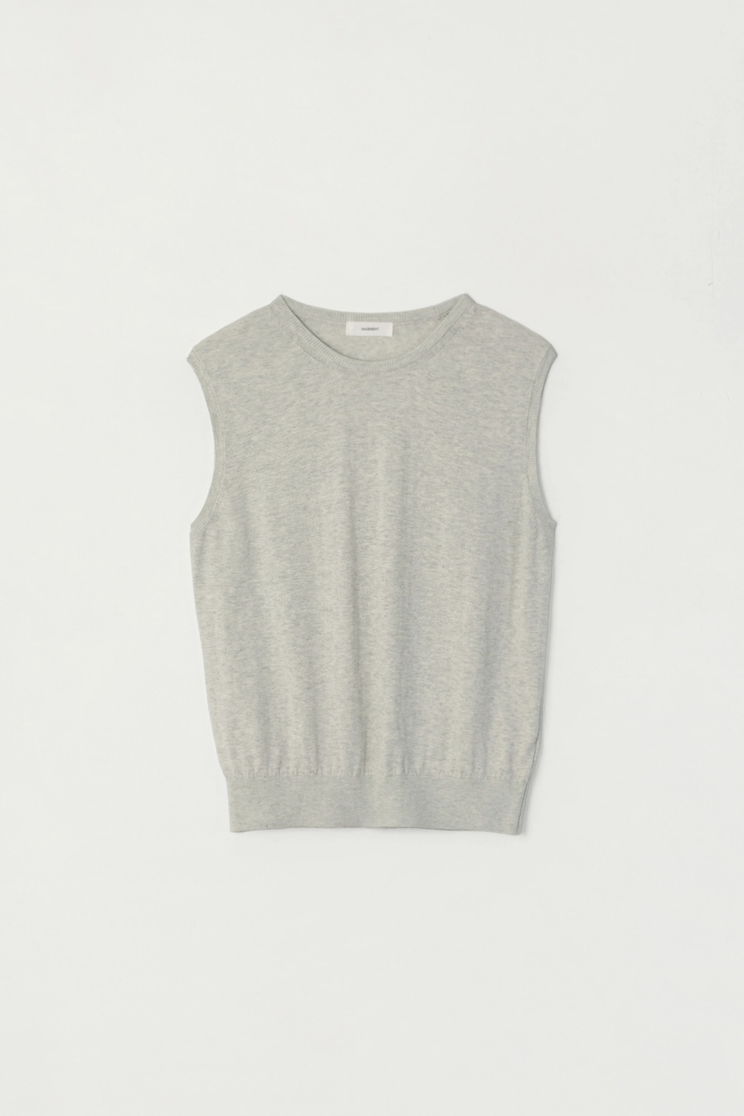 세이지먼트 CLARA COTTON SILK VEST_MELANGE 상품 이미지 1