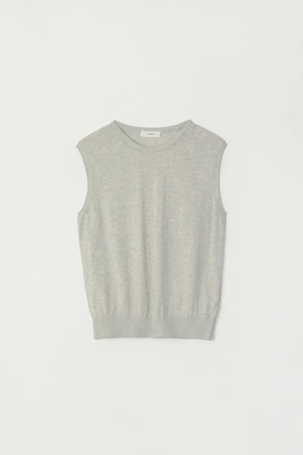 CLARA COTTON SILK VEST_MELANGE