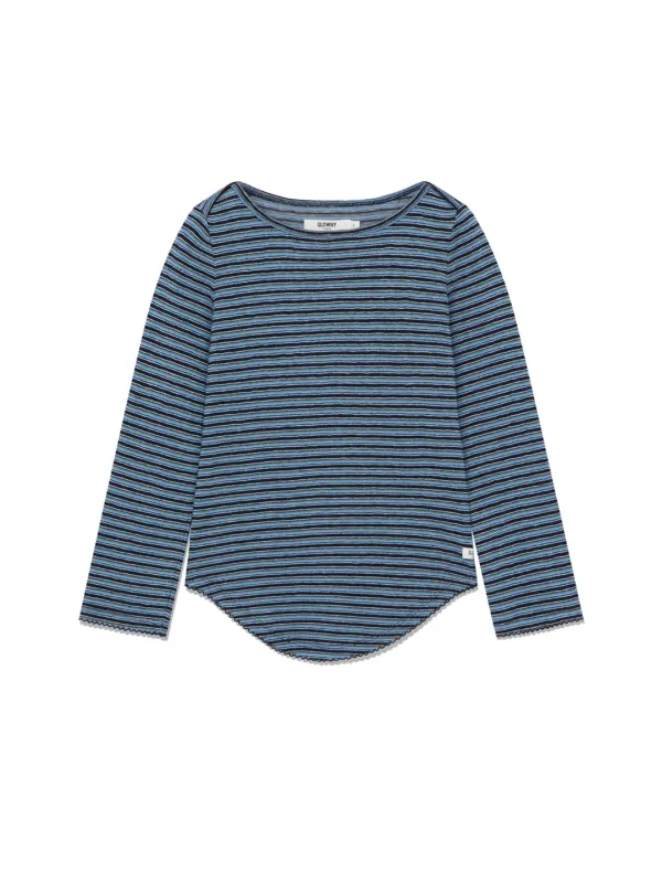 3/4 SOFT WAVE TEE (BLUE STRIPE)