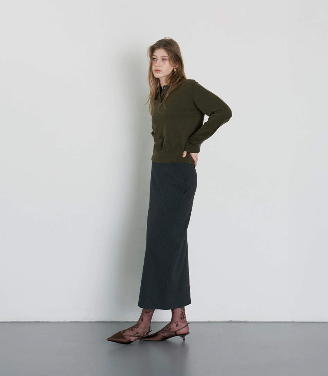 씨에씨 SLEEK LINE LONG SKIRT 상품 이미지 1