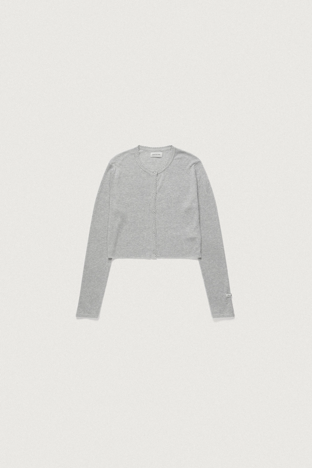 샤드라마 PETAL RIBBED CARDIGAN [GRAY] 상품 이미지 1