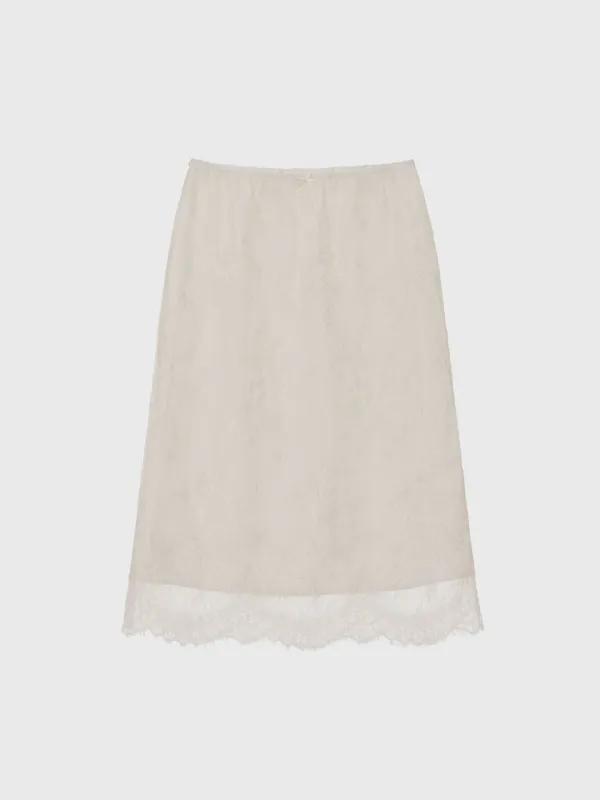 Mesh lace skirt (ivory)