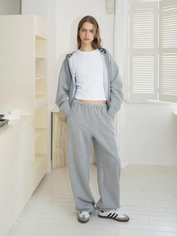 pocket binding sweatpants (light melange)