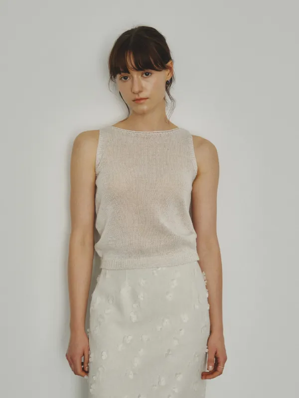 Bare Linen Knit Sleeveless_2color