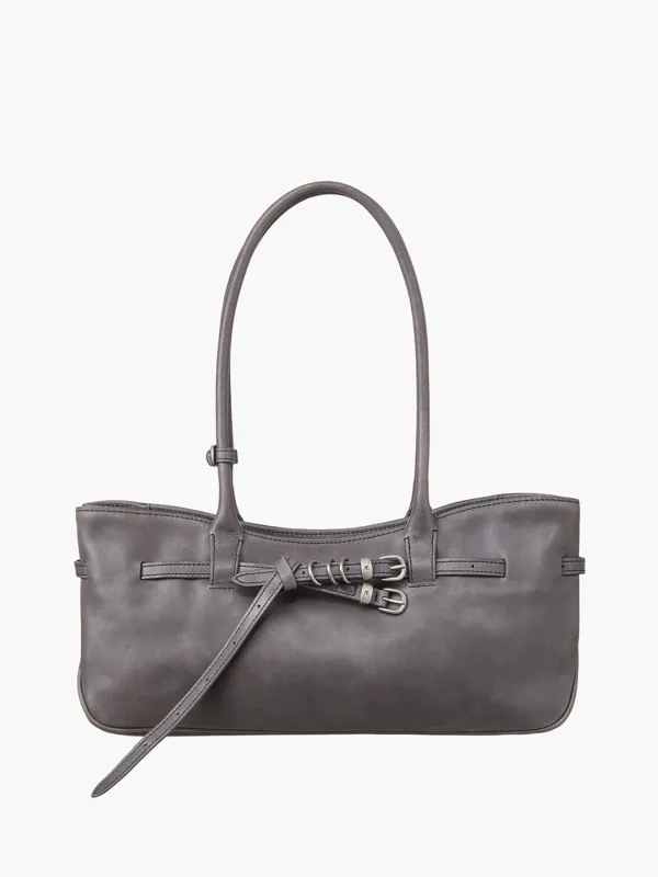 GRANDMA USED SHOULDER BAG_mauve pull-up