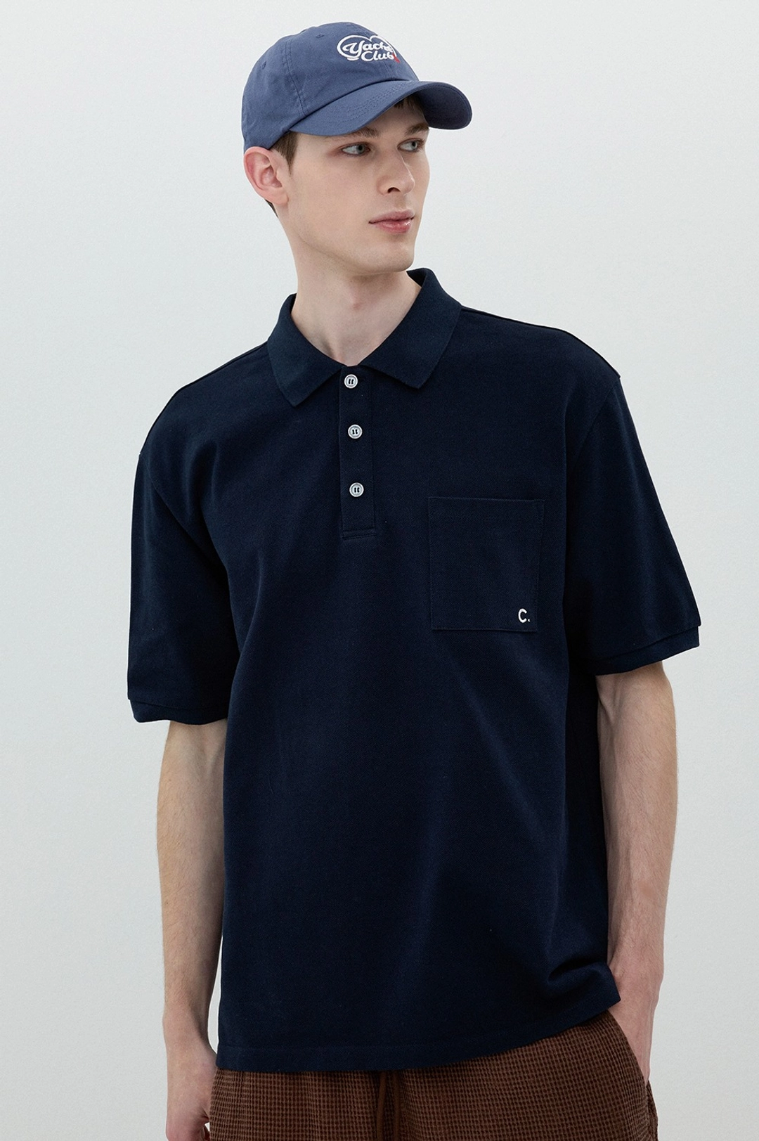 클로브 [25SS clove] Solid Pique T-shirt_Men (Navy) 상품 이미지 2