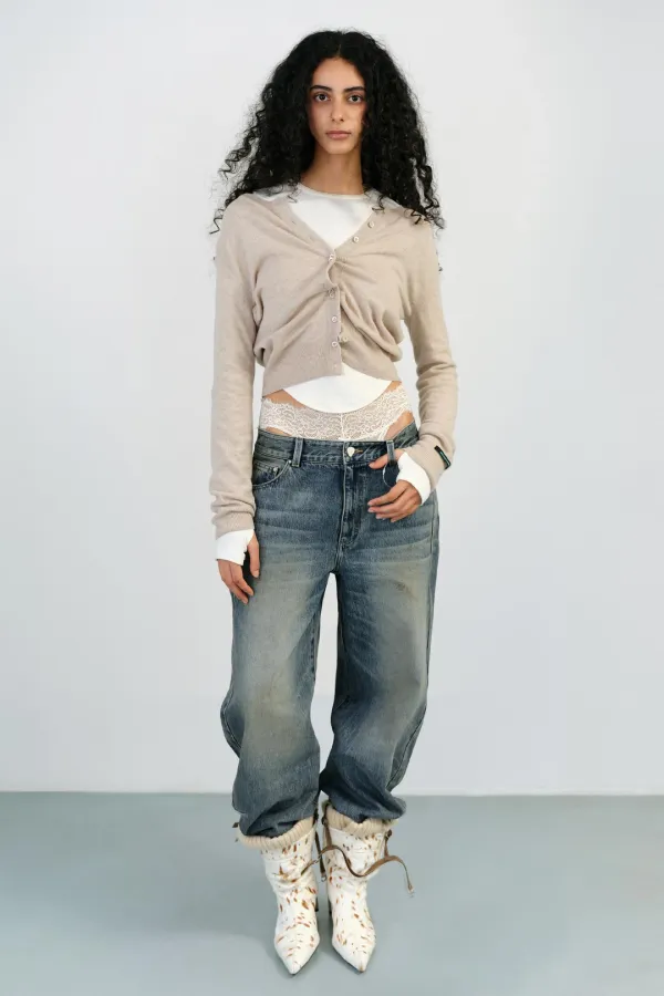 WASHED ARCH FIT DENIM - BLUE