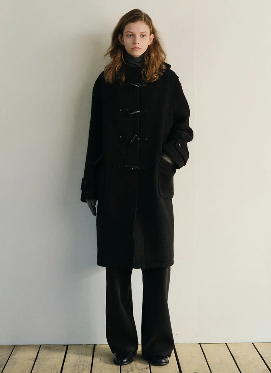 르닐 Angora Toi Hooded Duffle Coat (Black) 상품 이미지 2