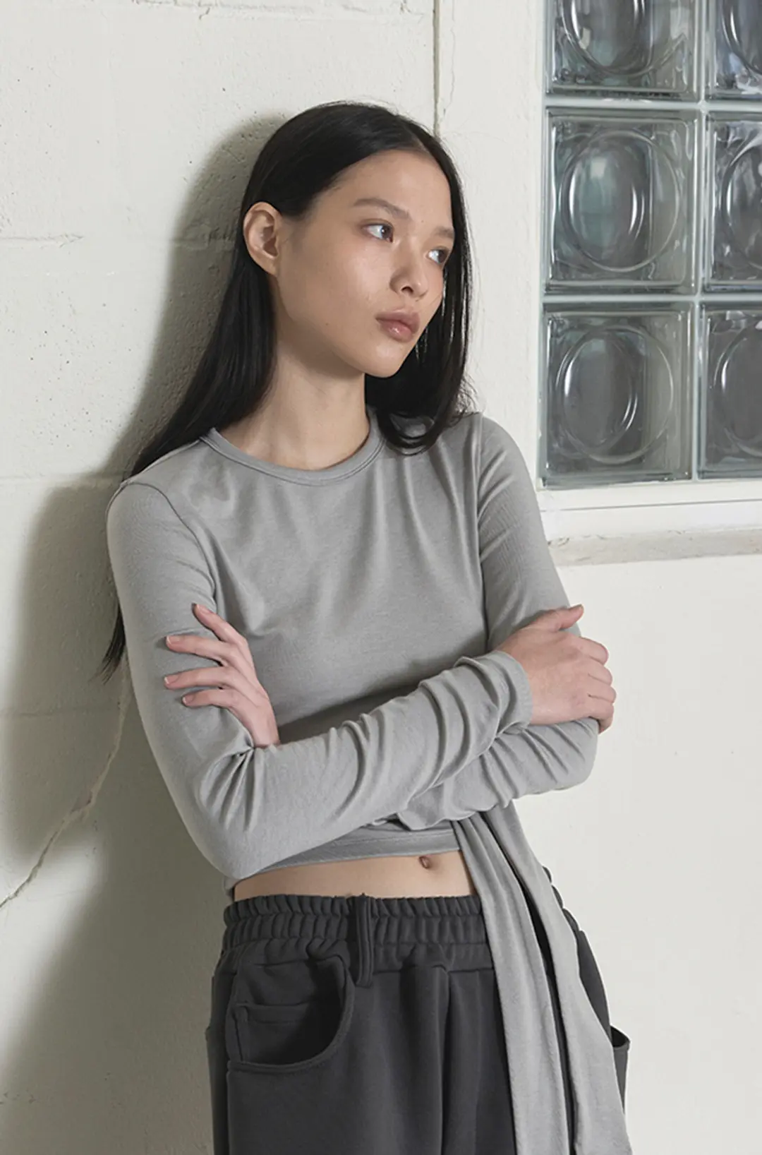 오데스 KNOT TOP - LIGHT GREY 상품 이미지 2