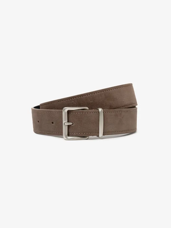 스웨이드 레더 와이드 벨트_BROWN