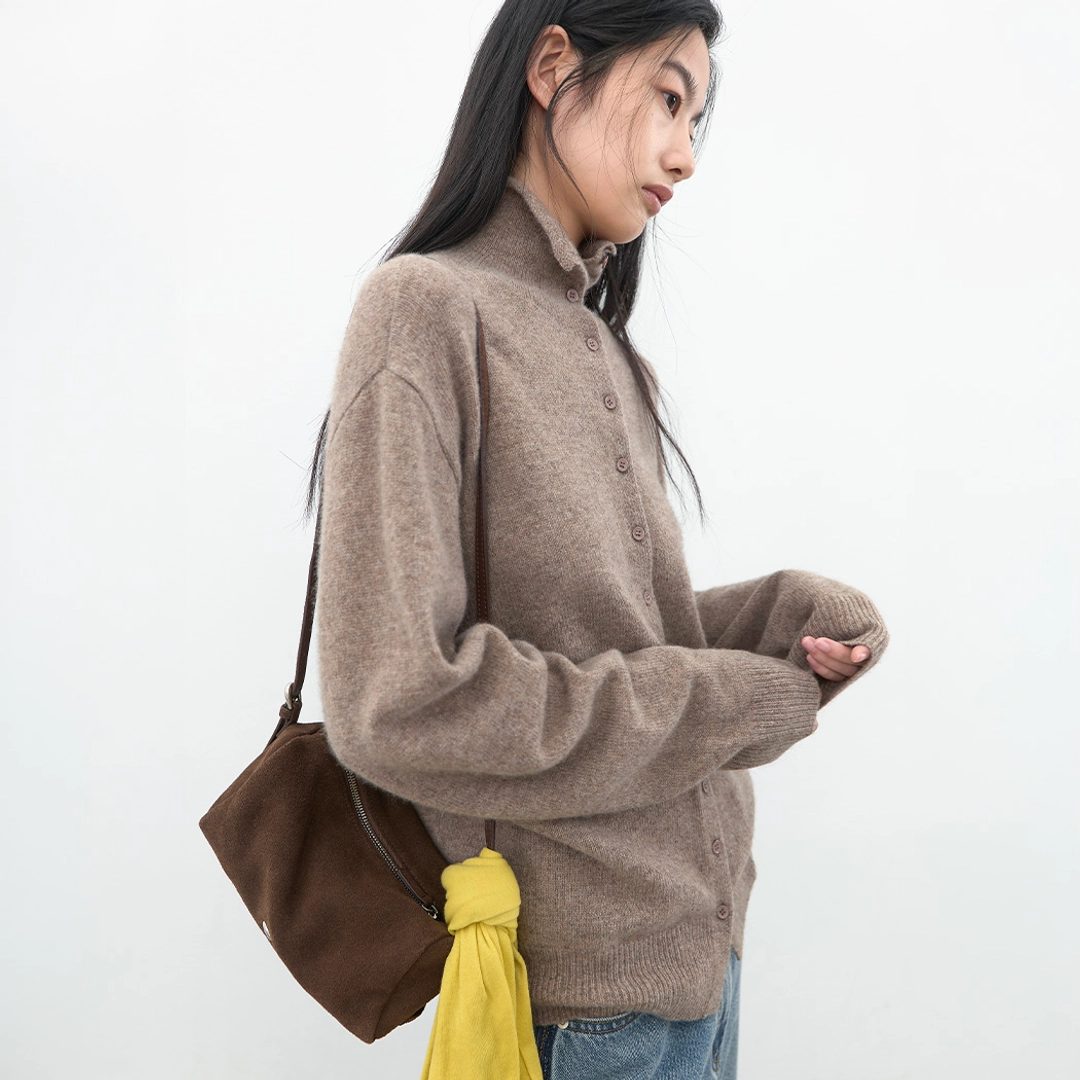아뜰리에 나인 (CD-2277)YAK&WOOL HIGH NECK 2-WAY CARDIGAN 상품 이미지 1