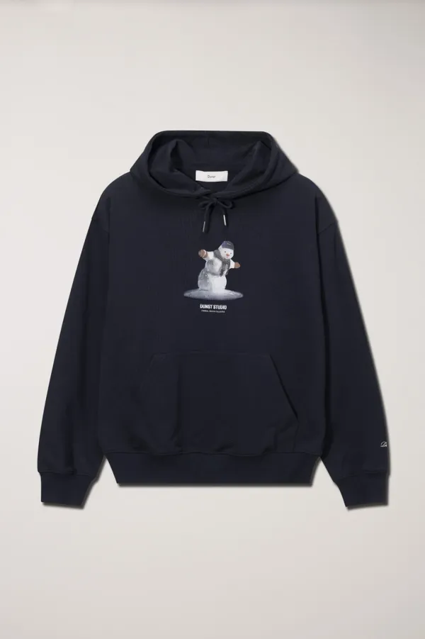 UNISEX HOLIDAY SNOWMAN HOODIE FRENCH NAVY_UDTS5C109N2
