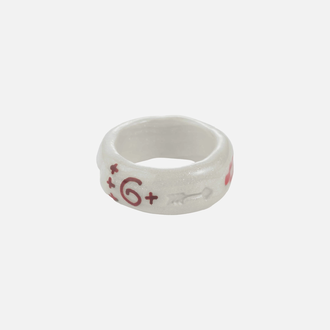 엔프프 doodle bold ring-white 상품 이미지 1