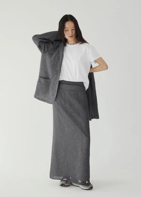 [ 바로배송 ] [ 4차 리오더 ] BABY FLOWER SKIRT [CHARCOAL]
